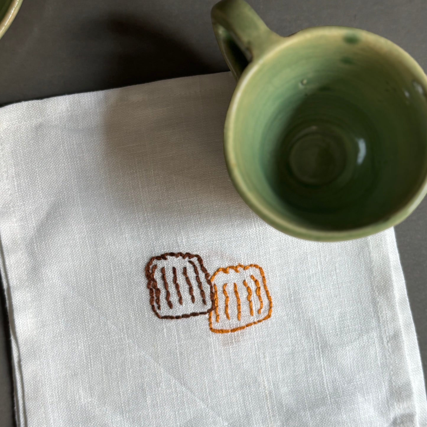 Servilleta de lino bordada a mano 4 modelos