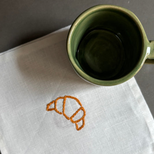 Servilleta de lino bordada a mano 4 modelos