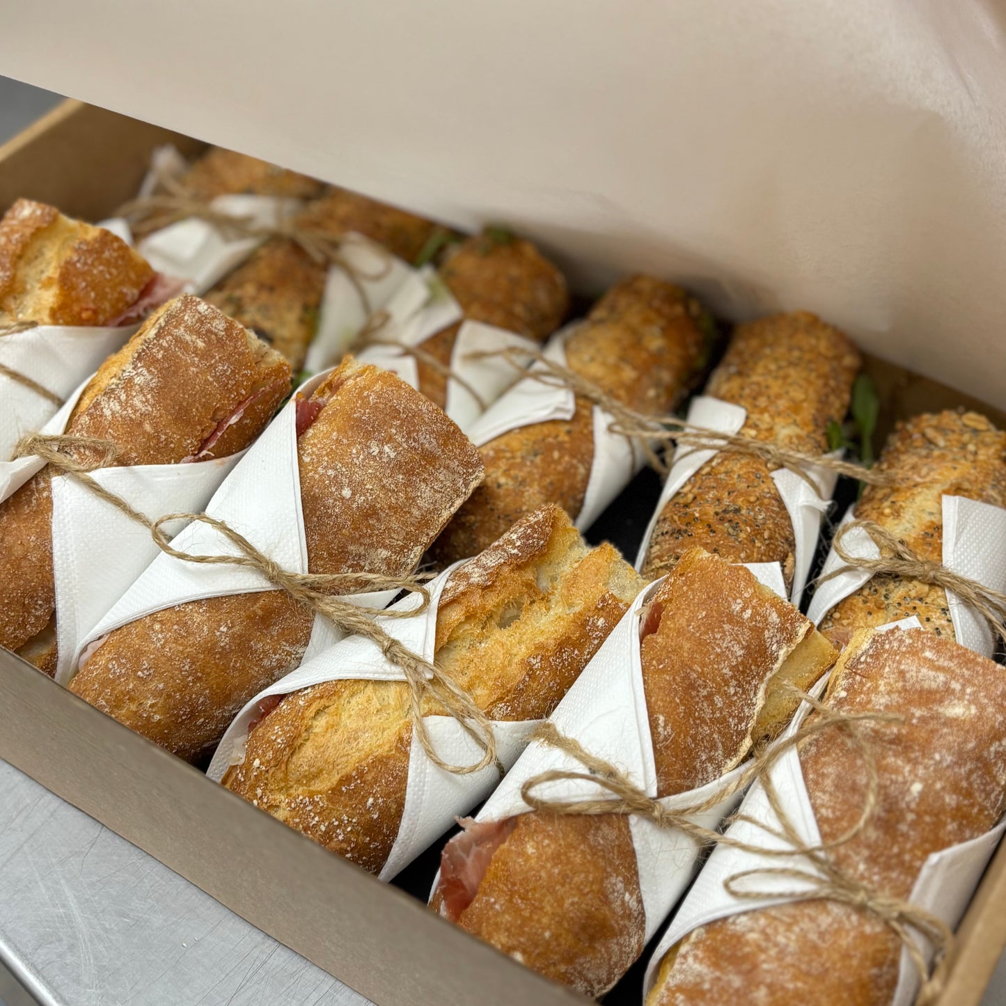 Iberian Ham and Vegetable Baguette Box