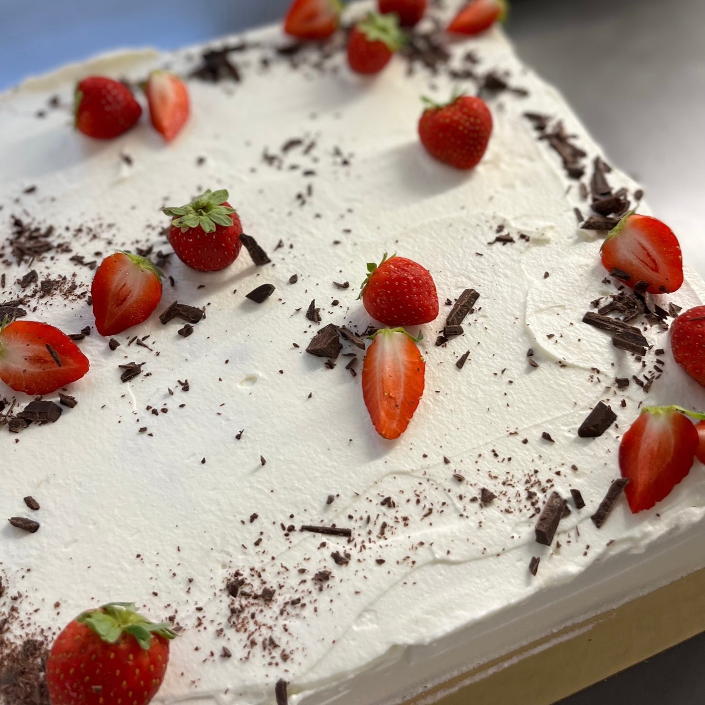 Fresas, nata y chocolate